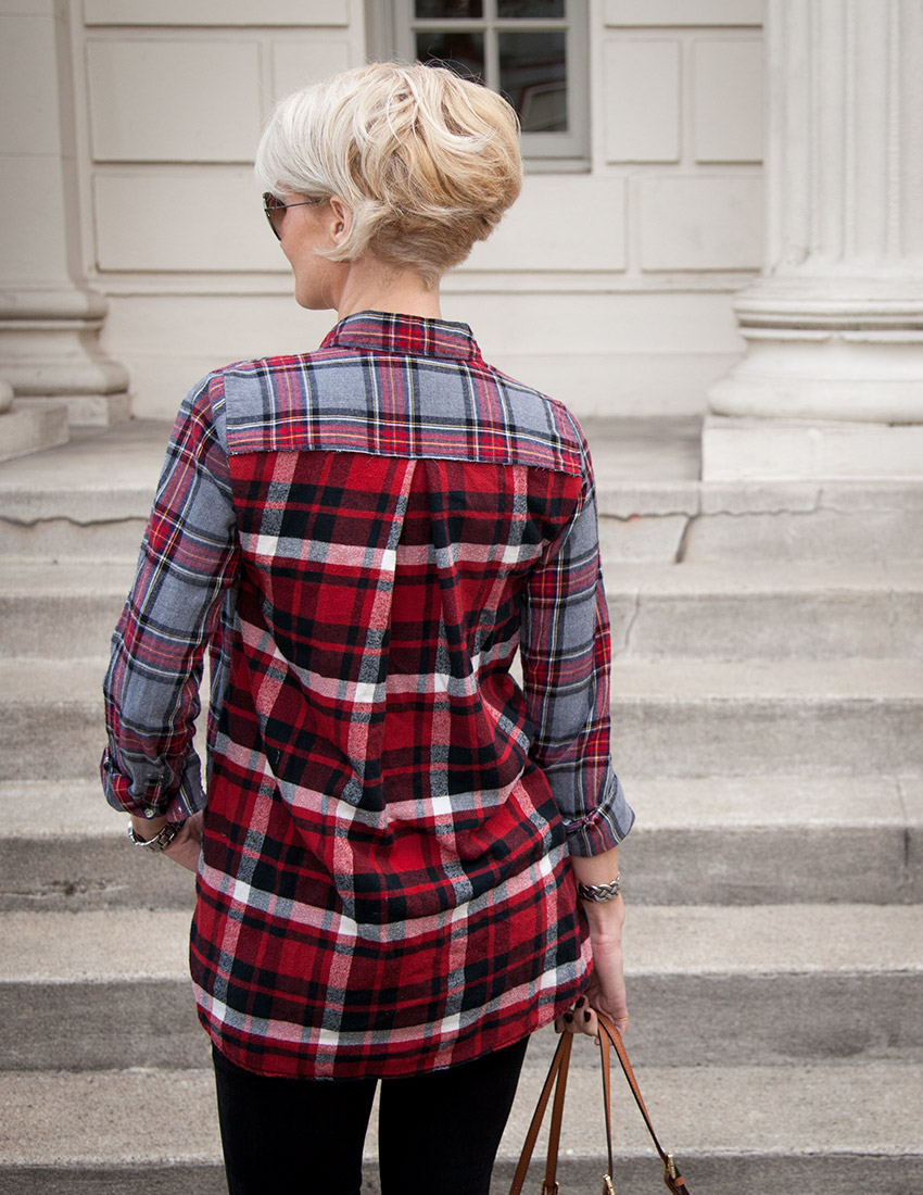 Patched Plaid Shirt DIY