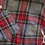 Patched Plaid Shirt DIY shirt pocket removed