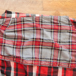 Patched Plaid Shirt DIY side pinned