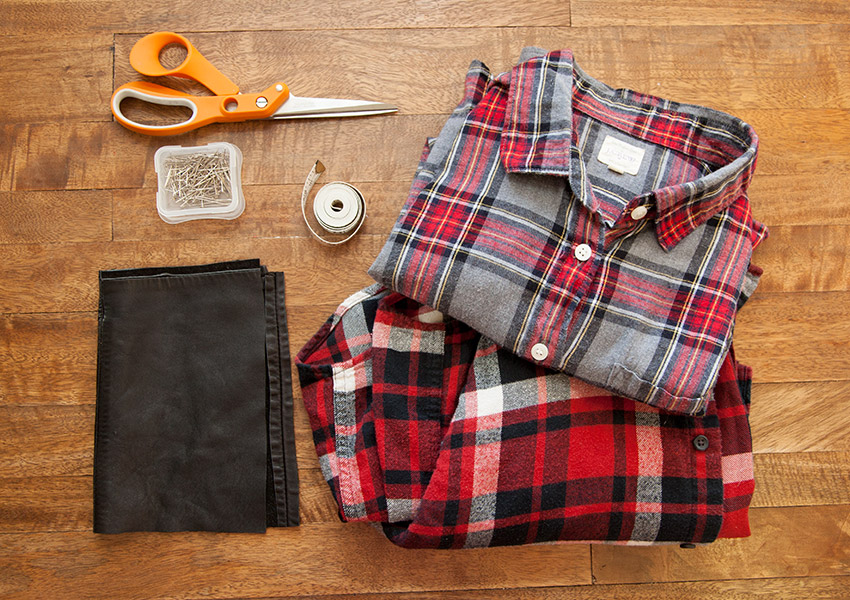 Patched Plaid Shirt DIY Supplies