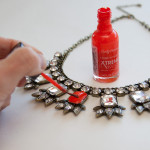 DIY Statement Necklace with Cord by Trinkets in Bloom