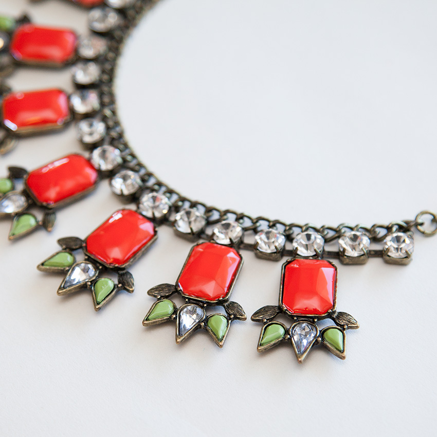 DIY Statement Necklace with Cord by Trinkets in Bloom