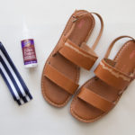 DIY Striped Sandals supplies by Trinkets in Bloom