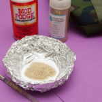 DIY Monogramed Camo Tote glitter by Trinkets in Bloom