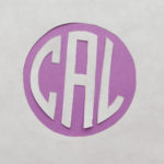 DIY Monogramed Camo Tote stencil cut by Trinkets in Bloom