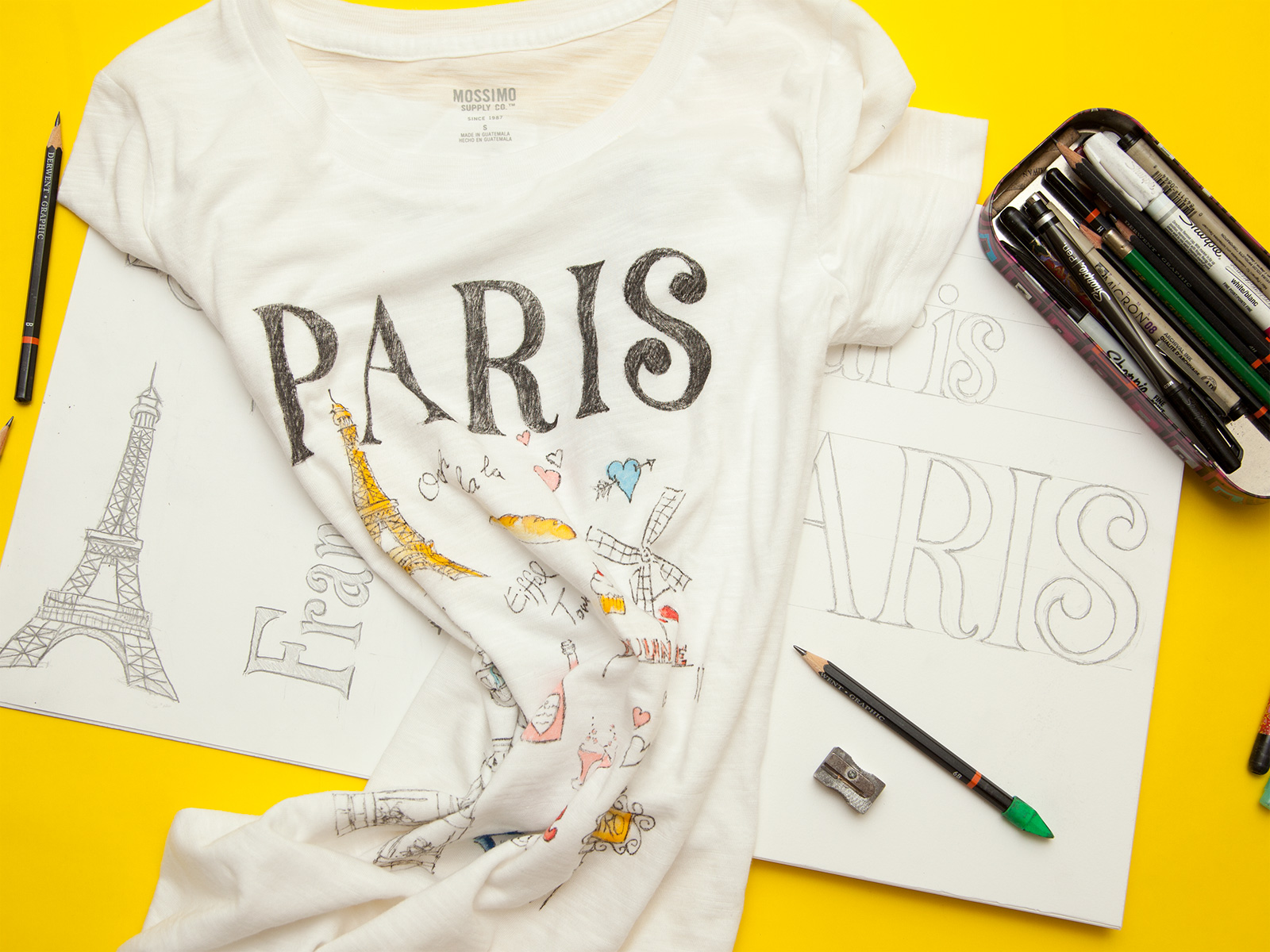 DIY Paris Doodle T-Shirt Photo 2 by Trinkets in Bloom