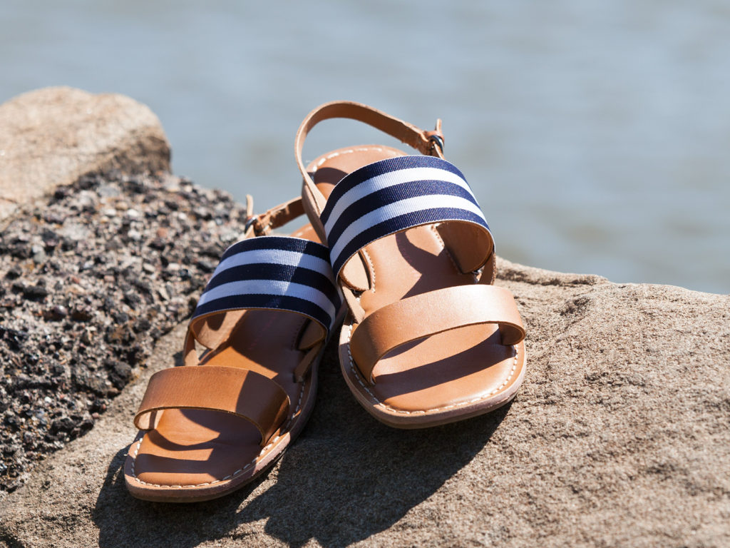 DIY Striped Sandals Your Perfect Summer Shoe by Trinkets in Bloom