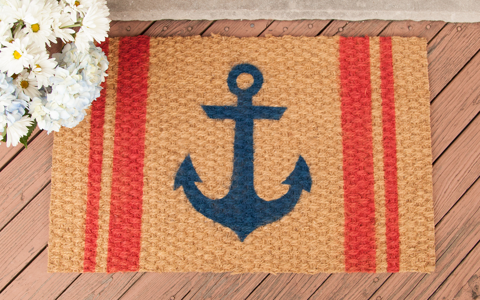 DIY Welcome Mat using ColorShot Outdoor Fabric Spray