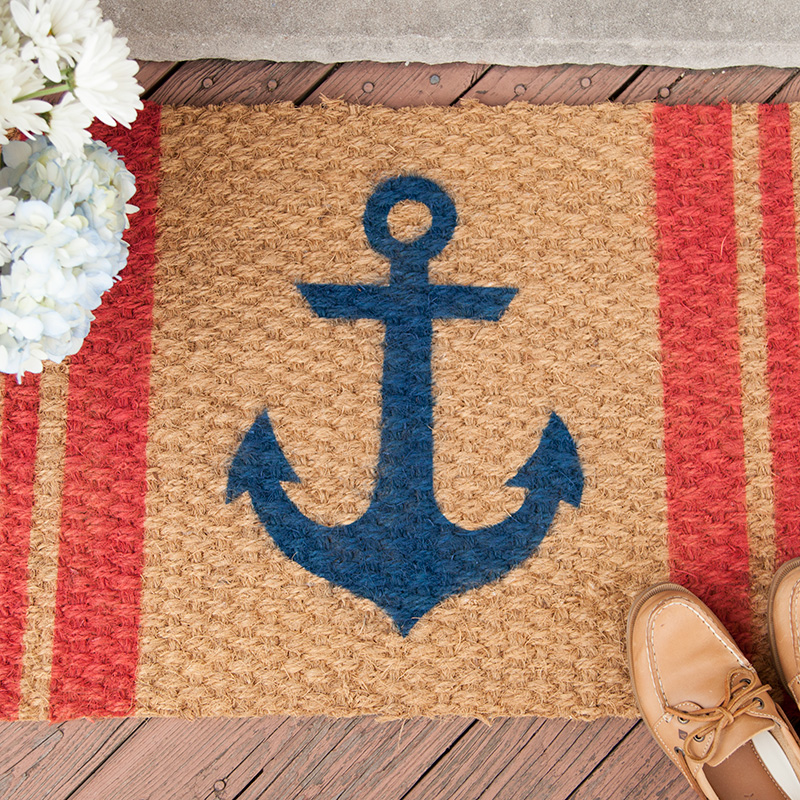 DIY Welcome Mat using ColorShot Outdoor Fabric Spray