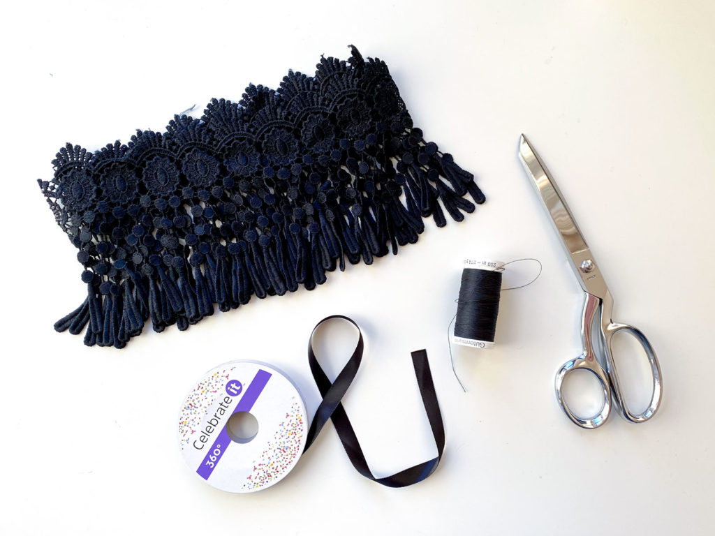 Lace Choker with Fringe supplies